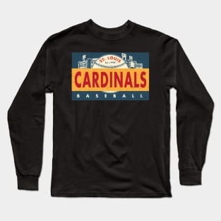 St Louis Cardinals Banner By Buck Originals Long Sleeve T-Shirt